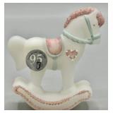 Fenton 95th Anniversary White Satin Rocking Horse
