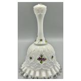 Fenton Violets in Lace White Spanish Lace Bell