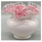 Fenton Cased Milk Glass Rose Bowl