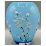 Handpainted Art Glass Vase