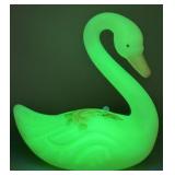 Fenton Custard Uranium Glass Swan