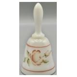 Fenton Petite White Milk Glass Bell Artist Signed