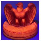 Fenton Bicentennial Eagle Cadmium Glow Paperweight
