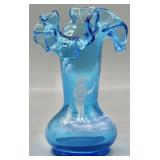 Mary Gregory Style Vase Signed & Numbered