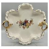 Antique Scalloped Edge Porcelain Serving Dish