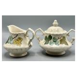 Metlox Cream & Sugar w/Lid - Vineyard Pattern