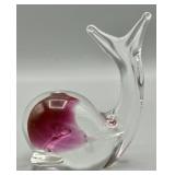 Vintage Formia Verti Di Murano Blown Glass Whale