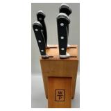 Wolfgang Puck Knife Set w/Wood Block