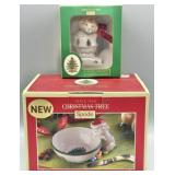 Spode Christmas Tree Ornament & Puppy Dish