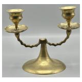 Mid-Century Ornate Brass Candelabra