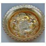 Imperial Carnival Glass Windmill Pattern Bowl