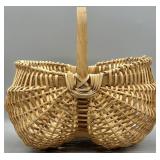 Southern Woven Bentwood Handle Buttocks Basket