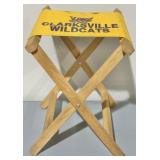 Clarksville Wildcats Vintage Wood Folding Stool