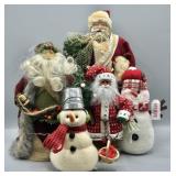 Vintage Santas and Snowmen