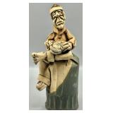 1980 Rex Benson Figurative Pottery Bell