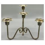 Mid-Century Brass 4 Arm Candle Holder