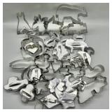 Variety of Metal Shaped Cookie Cutters