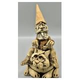 1980 Rex Benson Signed Wizard Sitting On A Cat