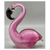 Murano Style Art Glass Flamingo