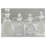 (4) Vintage Glass Cruets