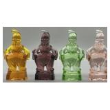 (4) Mosser Glass Mindy Carnival Clowns