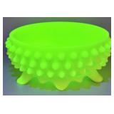 Fenton Uranium Hobnail Custard Glass Bowl