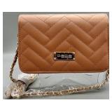 Bebe Sophia Crossbody Small Dark Blush NWT