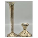 Weighted Sterling Candlestick Holders