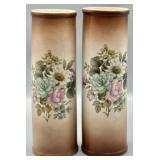 (2) Vintage Cylinder Vases
