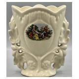 Vintage Colonial Courting Couple Ceramic Vase