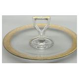 Tiffin Vintage Gold Trimmed Sandwich Cheese Tray