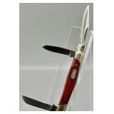 Buck 373 Stockman Red Wood Pocket Knife
