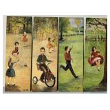 Walt Litt Children At Play Artwork Panels