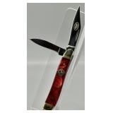 Kentucky Eagle Edge Red Pearl Trapper Pocket Knife