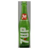 1970s 7up Green Glass Return for Deposit Bottle