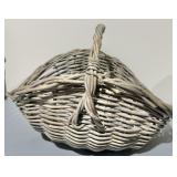 Vintage Woven Wicker Gathering Basket