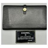 CHANEL Coco Button Long Wallet w/COA