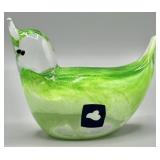 Vintage Leonardo Hand-Blown Glass Bird Figurine