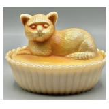Westmoreland Cat on a Nest Dish