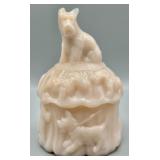 Akro Agate Scottie Dog Powder Jar