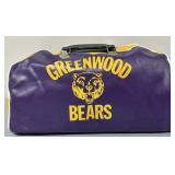 Vintage Greenwood Bears Vinyl Sports Duffel Bag