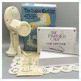 Vintage Cookie Machine & Pampered Chef Jar Opener