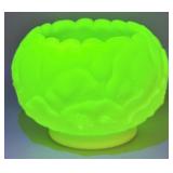 Fenton Uranium Water Lily Flower Bowl