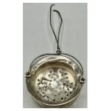 Antique Sterling Silver Tea Strainer Basket