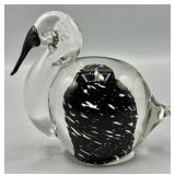 Blown Murano Style Glass Pelican Paperweight