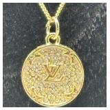 Authentic Louis Vuitton Charm on Fashion Necklace