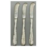 (3) Towle Maderia 5.75in Sterling Butter Knives