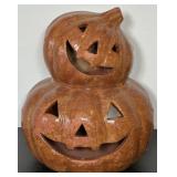 Terra Cotta Halloween Doublestack Pumpkins