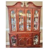 Lighted Wood China Cabinet