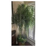 7 ft Artificial Willow Tree in Basket (SEE DESC)